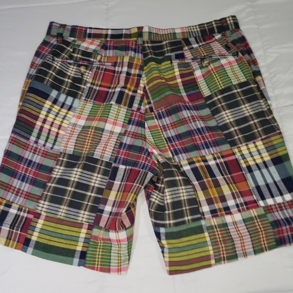 Polo Ralph Lauren Madras Plaid Patchwork Classic Shorts Men's Size 34 New - Picture 3 of 11